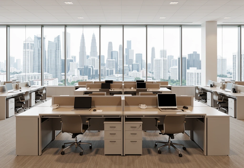 Professional data analytics workspace